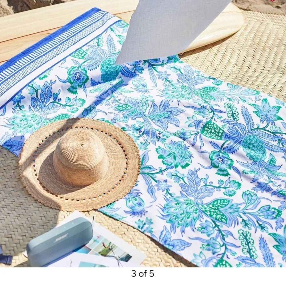 Bundle of 2 Pottery Barn Eleanor Floral Beach Towels UPF 50+ $120